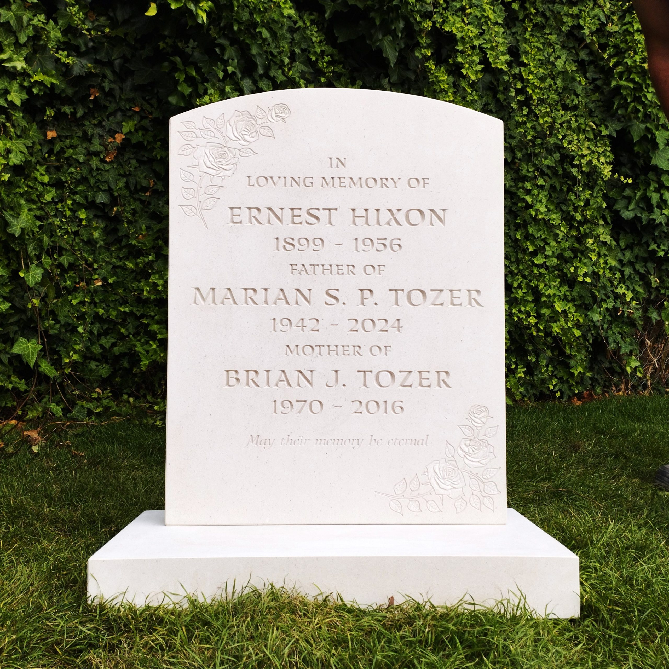 London Cemetery Headstones and memorial plaques