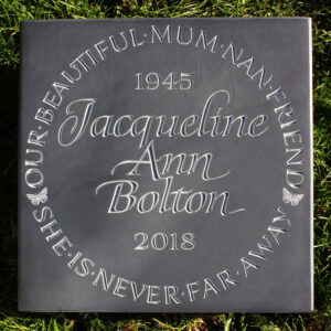 NABRESINA memorial plaque with raised carved letters